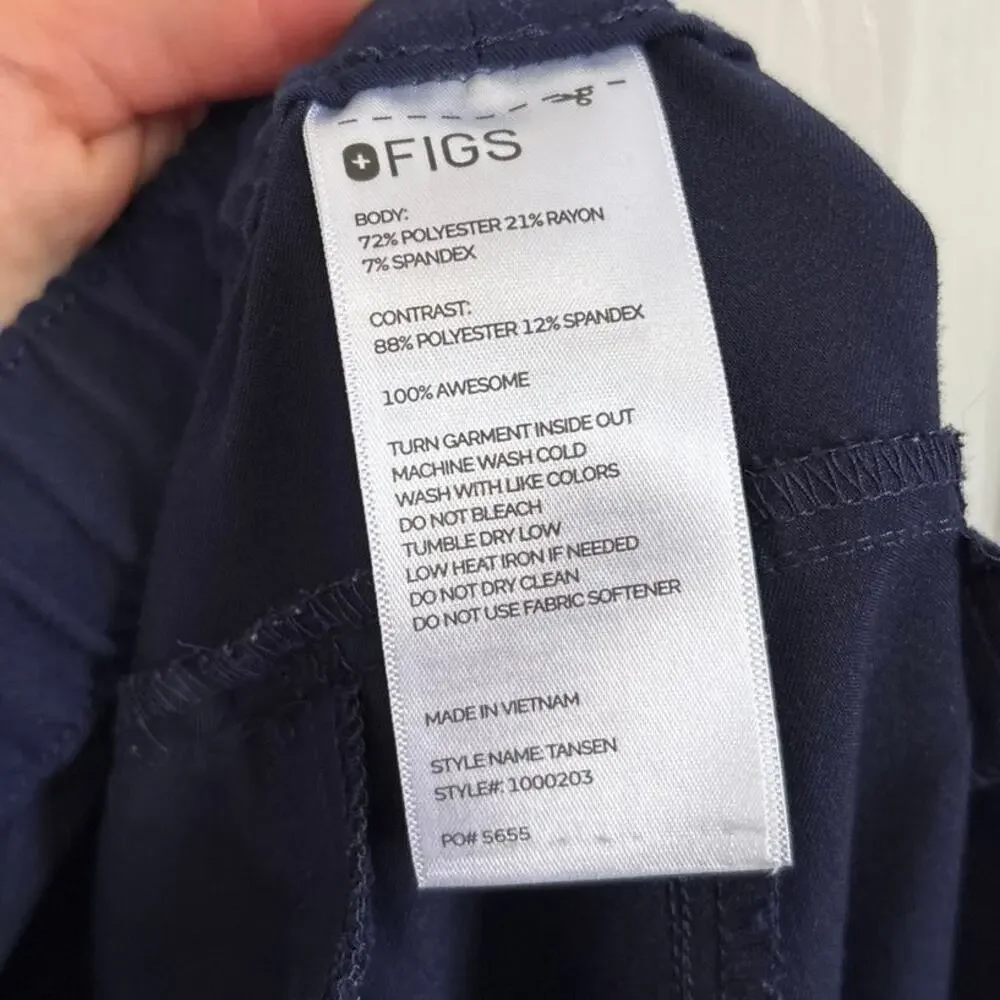 Figs Men’s Navy Blue Tansen Jogger Scrub Pants Size Small